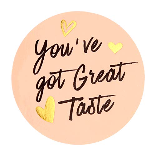 AIEX 3.81cm You've Got Great Taste Etiquetas de Negocios Etiquetas de Agradecimiento Etiquetas Adhesivas para Sellado de Sobres, Panadería, Decoración de Restaurantes (1 Rollo, 500 Pegatinas)