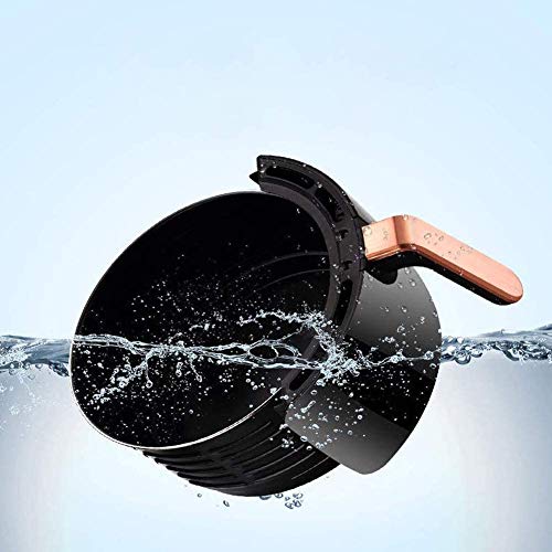 Aire freidora 4.5L, 1400 vatios eléctricos de aire caliente de freidoras, Horno sin Aceite antiadherente Olla con 0-30 minutos Tiempo de fraguado y 80-200 ° C función de ajuste de temperatura for la c