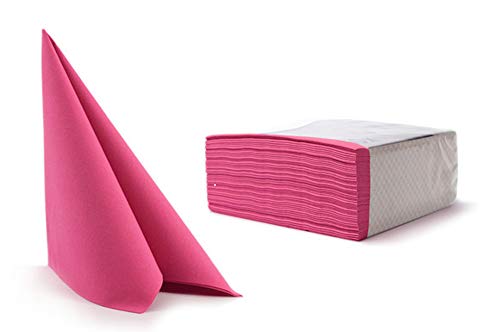 Airlaid - Servilletas de material similar a tela, 26 colores (40 x 40 cm), para bodas, cumpleaños, fiestas, 50 unidades por paquete