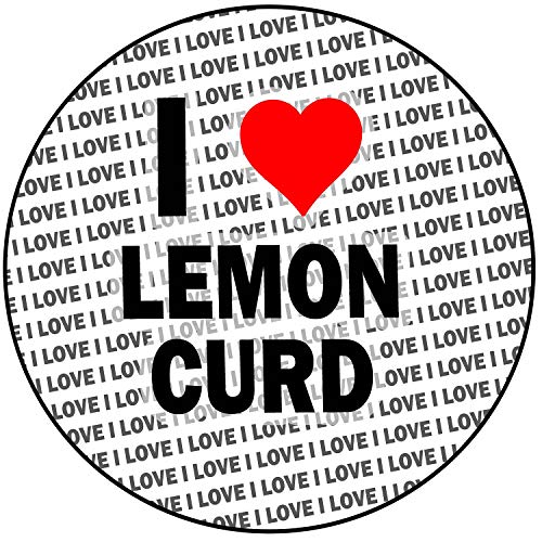 AK Giftshop I Love Lemon Curd - Decoración Redonda para Tartas (20 cm)