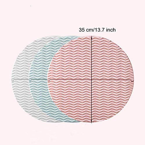 AKAMAS - Bandeja de Almacenamiento de Alimentos Plegable y Antiadherente de plástico para zumos, Fideos, panes, Bollos de Relleno, 35 cm, Color Blanco