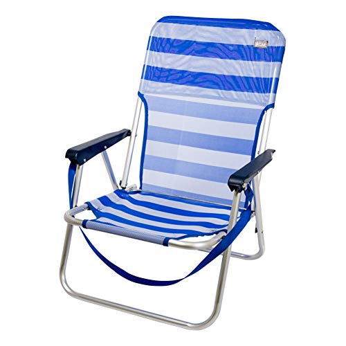 Aktive 53950 - Silla plegable fija aluminio 55 x 55 x 70 cm - marinera