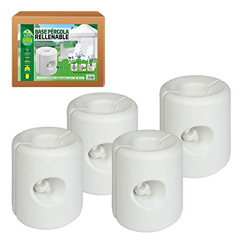 Aktive 62201 - Pack 4 soportes blancos para carpas 25 x 25 x 25 cm Garden
