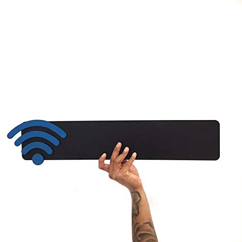 ALAPIZARRA Pizarra contraseña WiFi para Pared. Cartel Decorativo, Placa de Madera Efecto Pizarra Letrero Pizarra Negra decoración Apto Bares restaurantes Hotel Oficina. Medidas 64 x 16 cm.