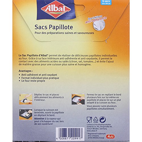 Albal Bolsas para Asar Antiadherente, Anti-Oxidante - 4 Bolsas de 20 x 30 Cm