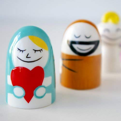 Alessi AMGI10 Pesebre de Diseño en Porcelana Decorada a Mano con Figuras de la Sagrada Familia, Blanco, 5 Piezas
