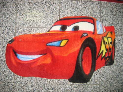 Alfombra infantil de juego para niños, diseño de Cars de Rayo McQueen MC Queen (50 x 80 cm)