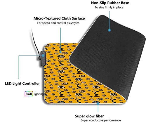 Alfombrilla de ratón grande, silueta de una mujer tocando Mu extendida de gran tamaño con LED brillante, base de goma antideslizante, alfombrilla para teclado de computadora, 900x400x30mm