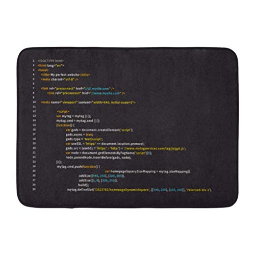 Alfombrillas Alfombras de baño Pantalla de alfombrilla para exteriores / interiores Código HTML simple Etiquetas coloridas en el navegador Ver en programa oscuro PHP Decoración de baño Alfombra Alfomb