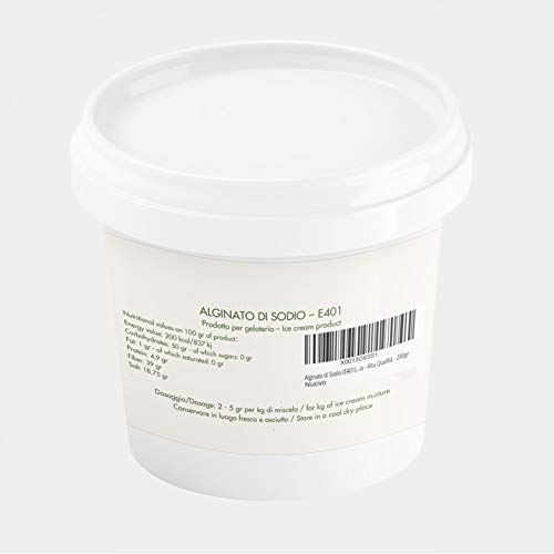 ALGINATO DE SODIO EN POLVO - espesante y gelificante para alimentos - Alta calidad - 200 GR