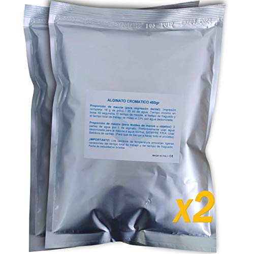 Alginato Dental de calidad, Alginato para Moldes de manos o cuerpo, moldes dentales, replicas exactas (900 gr)