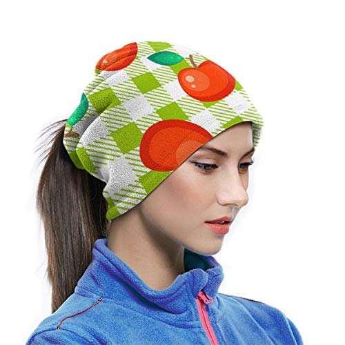 alice-shop Pasamontañas de media cara sin costuras Tartan Plaid y Red s Microfiber Neck Warmer Boca Cover