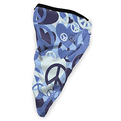 alice-shop Pasamontañas de moda Unisex, bufanda de camuflaje militar, signo de amor y pacifismo, cubierta facial deportiva a prueba de viento sin costuras