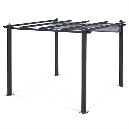 Alice's Garden - Pergola, Aluminio, Gris, 3x3 m