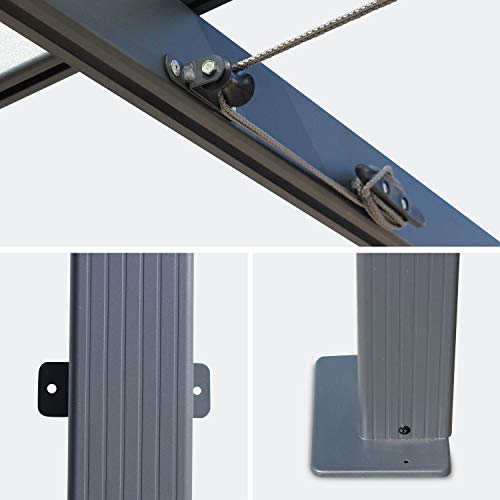 Alice's Garden - Pergola de Pared, Aluminio, Ecru, 3x4m, Murum