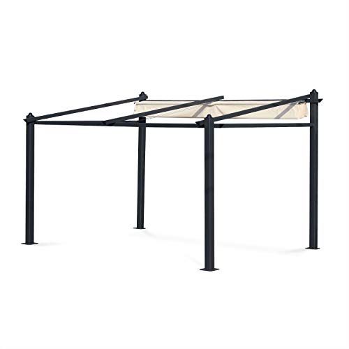 Alice's Garden - Pergola de Pared, Aluminio, Ecru, 3x4m, Murum
