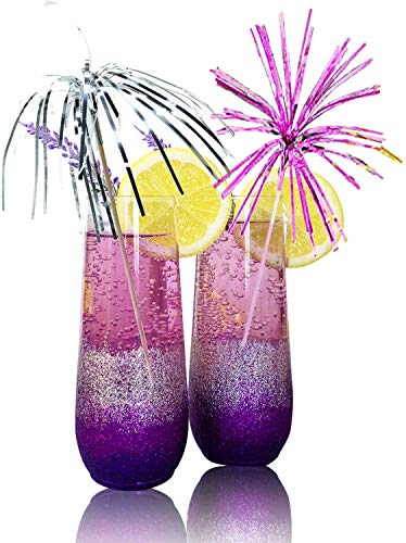 Allazone 300 Pz Fuegos Artificiales Palillos de Cóctel Brochetas, 23CM Fuegos Artificiales Decoraciones para Tarta para Decoración de Pasteles, Artículos para Fiestas, Decoración Navideña