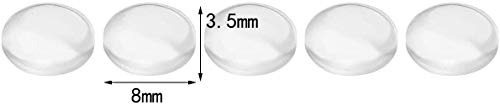 Almohadillas de goma transparente para parachoques de puertas de armario, de 8 x 4 mm, 50 unidades