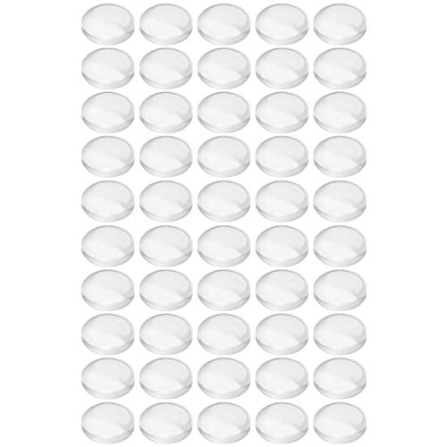Almohadillas de goma transparente para parachoques de puertas de armario, de 8 x 4 mm, 50 unidades