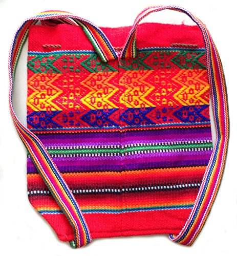 Alpacaandmore - Mochila de tela hecha a mano para niños, con aplicaciones de tela resistente, Diseño alpaca izquierda. (Multicolor) - ALP1251-jm