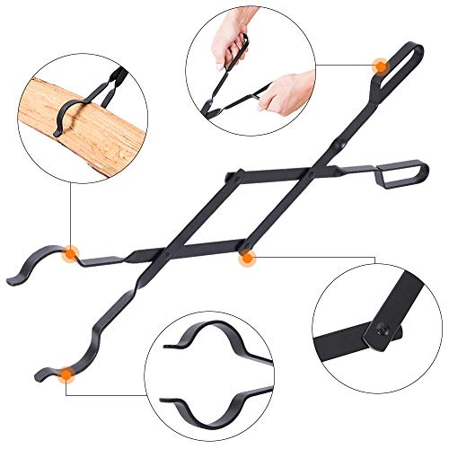 Amagabeli 66cm Tenazas lumbre Pinzas para Chimenea Horno de Leña para Hoguera Grill Camping Herramienta Accesorios De Chimenea Pinzas pinzas para chimenea horno de leña para hoguera de herramienta