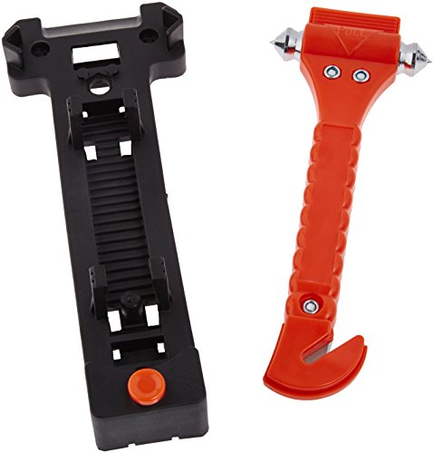 AmazonBasics - Cortador de cinturón de seguridad y martillo rompecristales de emergencia, pack de 2