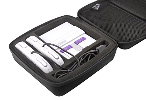 AmazonBasics - Funda de transporte para Super NES Classic y accesorios, 21,6 x 8,9 x 21,6 cm, negro