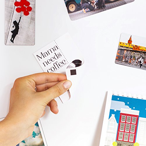 Amazy Lamina Magnetica Adhesiva (10 x 10 mm | 300 Imanes) - Imanes flexibles adhesivos para fotos, carteles y manualidades