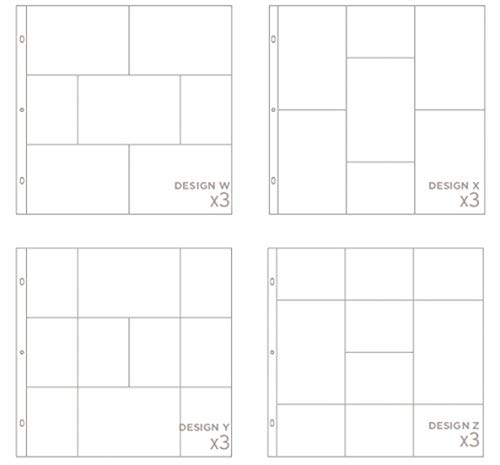 American Crafts Project Life Variety Photo Pocket Pages, Plastic, Transparent, Pack of 12