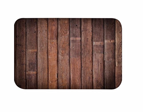 A.Monamour Viejo Marrón Grunge Tablones Verticales Textura De Madera Fondos De Impresión Franela Absorbente Antideslizante Alfombras De Baño Alfombrillas De Área Alfombrillas Para Niños Bebé Seguridad