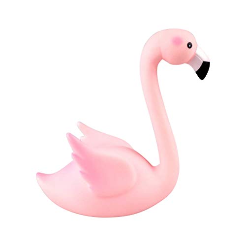 Amosfun - Estatua de Flamenco para decoración de Tartas para Bodas, cumpleaños, Fiestas