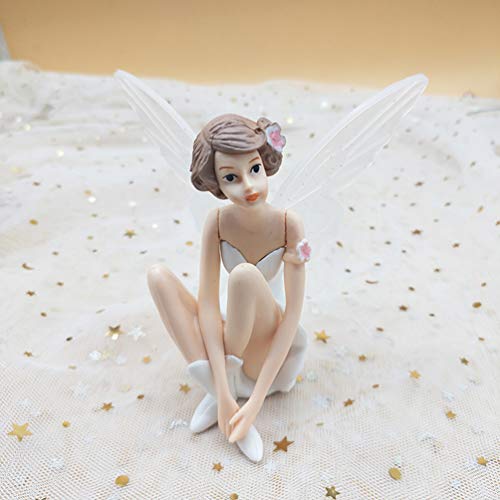 Amosfun - Figuras decorativas para tarta de princesa, 3 unidades, diseño de hadas, para decoración de tartas de cumpleaños, bodas