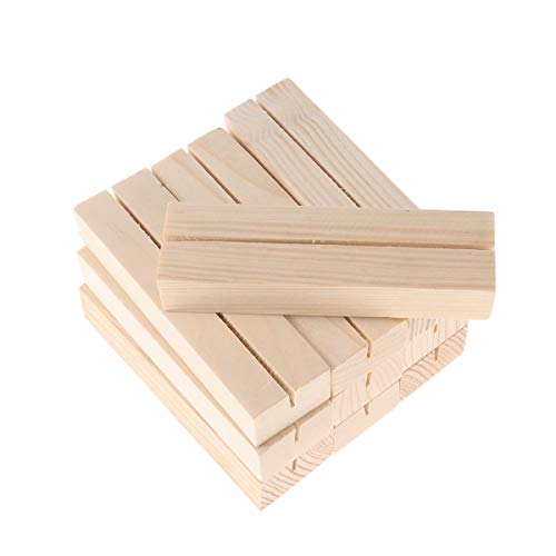 Amosfun Soporte de Fotos de Madera Natural Memo Clips Soporte de Tarjeta de Visita Abrazaderas Artesanía Regalos Oficina Papelería Organizador Decoración del hogar