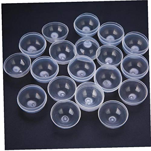 Amoyer 10pcs Transparente de plástico vacía Ronda Toy Cápsulas 1.2inch 32 mm de diámetro para el Regalo de los niños por Tocar el balón Máquina expendedora