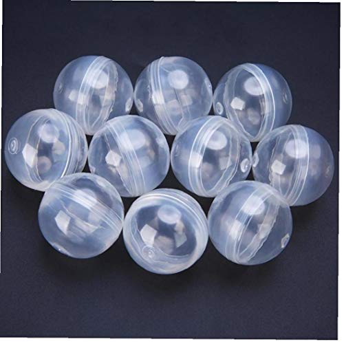 Amoyer 10pcs Transparente De Plástico Vacía Ronda Toy Cápsulas para La Bola del Partido del Acontecimiento De La Máquina Expendedora De 1,2" De Diámetro De 32 Mm