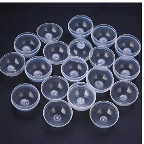 Amoyer 10pcs Transparente De Plástico Vacía Ronda Toy Cápsulas para La Bola del Partido del Acontecimiento De La Máquina Expendedora De 1,2" De Diámetro De 32 Mm