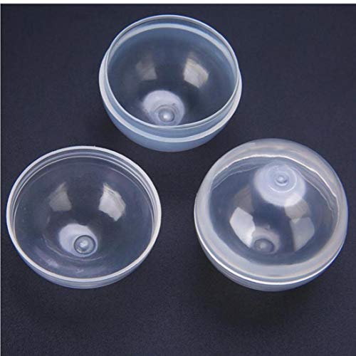 Amoyer 10pcs Transparente De Plástico Vacía Ronda Toy Cápsulas para La Bola del Partido del Acontecimiento De La Máquina Expendedora De 1,2" De Diámetro De 32 Mm