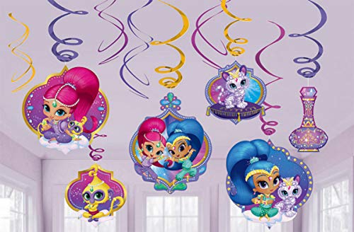 Amscan International671653. Shimmer y Shine Kit de decoración de remolino.