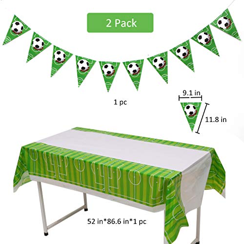 Amycute 146 Piezas 20 Invitados Vajilla de fútbol cumpleaños Adulto, Vajilla Diseño fútbol Verde Desechable Vasos, Platos, Servilletas, para Fiestas con Temas de fútbol, Fiestas de cumpleaños