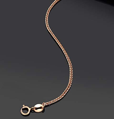AnazoZ 18K Oro Rosa Colgante Mujer Oro Rosa Colgante Mujer Cadena de Trigo