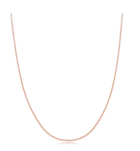 AnazoZ 18K Oro Rosa Colgante Mujer Oro Rosa Colgante Mujer Cadena de Trigo