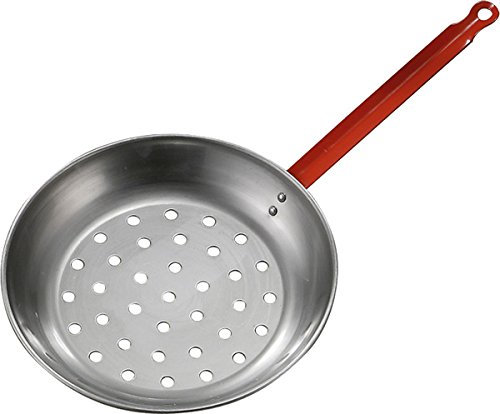 ANGOPE Sartén castañera de Hierro Pulido – cocinar castañas y Frutos Secos en leña y Cocina de Gas