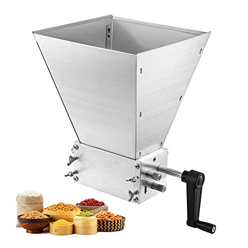Anhon Molino de Grano de 3 Rodillos 5 kg Manual de Gran Capacidad Trituradora Molino de Granos de Acero Inoxidable