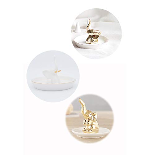 Anillo Plato De Soporte para, Joyas Pulsera Collar De Pantalla del Organizador del Sostenedor Soporte del Anillo Decoración De Oro De La Joyería Y Dish,Oro