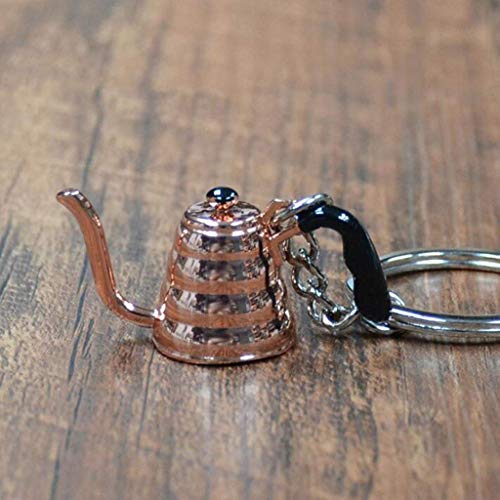 ANNIUP - Llavero, diseño artístico, Mini cafetera/Tetera, Accesorios de Regalo para los Amantes del café, colección Barista