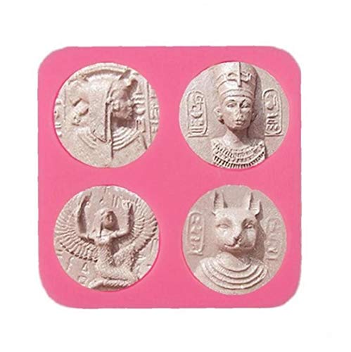 Antiguo Egipto Monedas Inspirado Caramelo de Chocolate del Molde del silicón de la Torta Decorar Crafting