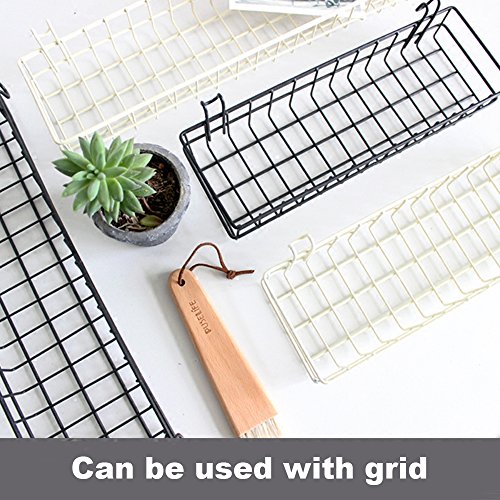 ANZOME - Cesta de alambre de malla multiusos esmerilado, bandeja para colgar, organizador de pared, estante de almacenamiento de alambre para suministros del hogar, decoración de la pared