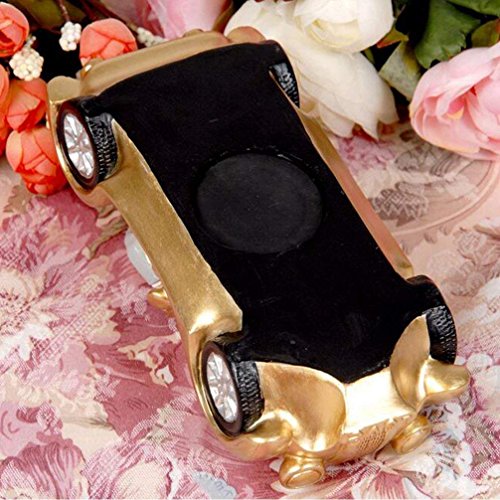 Aoneky Figura de Bodas de Oro para Pastel Tarta - Figura de Pareja en Coche para 50 Aniversario, Regalo Original para Padres Abuelos, Decoración de Resina para Pastel Tarta, Color Dorado
