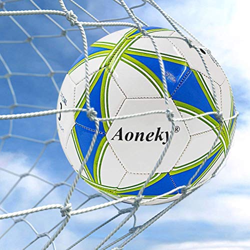Aoneky Red para Portería de Fútbol - 2.4m×1.8m, 2mm, Red Portátil de Reemplazo para Formación Práctica Entrenamiento Partido, Accesorios de Deportes al Aire Libre, Blanco, Sin Marco