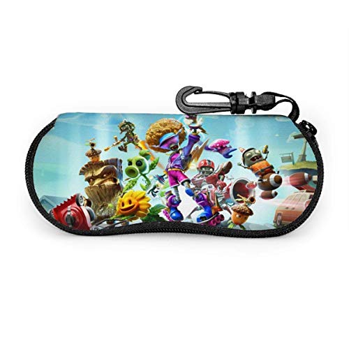 AOOEDM Plantas vs. Estuche para anteojos de zombis, sistema portátil del guardia del bolso de los vidrios del estuche de las gafas de sol de la cremallera del viaje